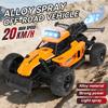 ZWN 1:18 2.4G RC Car With LED Light Alloy Light Spray 2WD Off-road Remote Control Climbing Vehicle Outdoor Cars Toy Gift for Kid