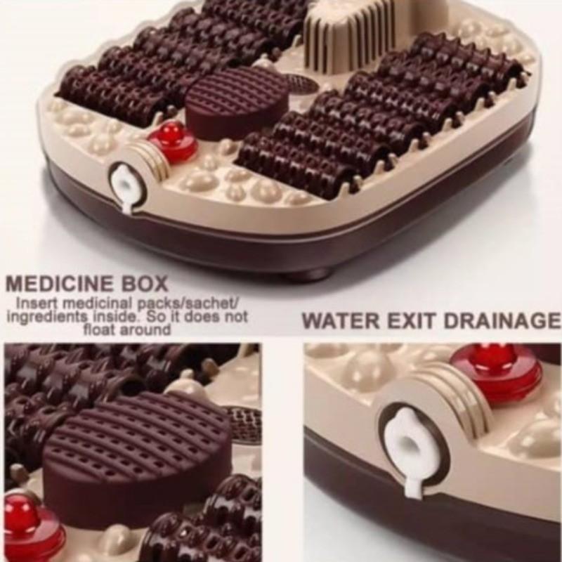 מסאז'ר ספא לכף הרגל הרפיית כפות רגליים רפלקסולוגיה אוזון אמבט צמחי מרפא עיסוי אגן הרפיה דטוקס רולר מכשיר פיזיותרפיה
