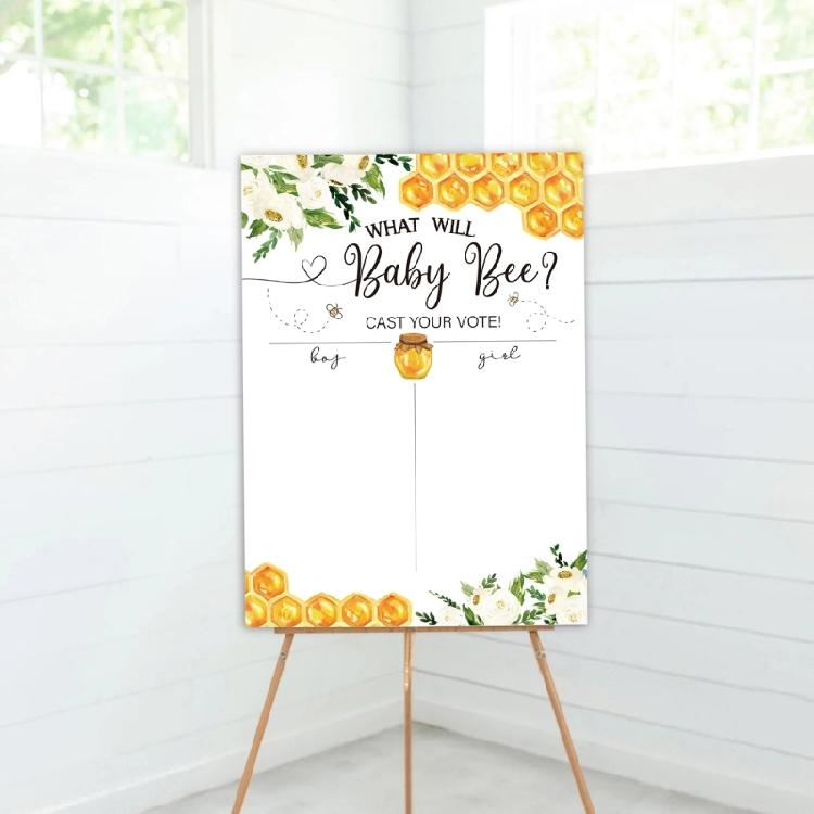 Celebratory Gender Reveals Game Accessories Stylish Boy or Girl Voting Poster with Stickers Baby Shower Voting Supplies