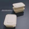 Jiucaijiang Biodegradable Corn Starch Disposable Square Food Container, 1000ml