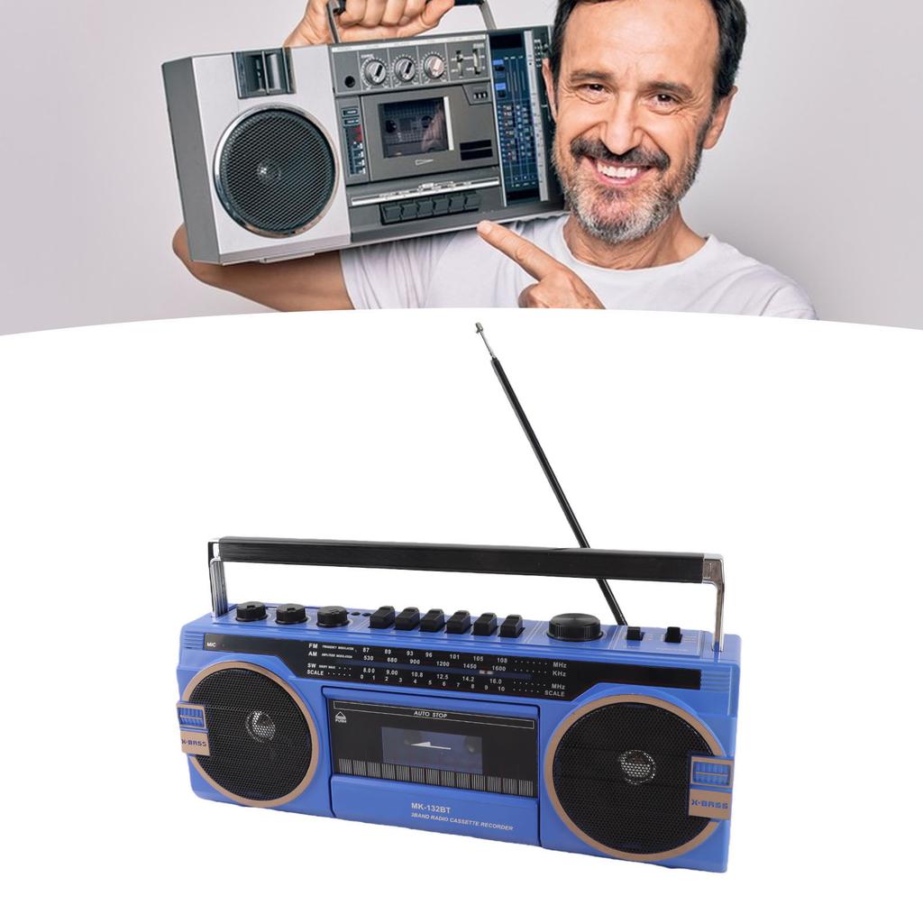 AM FM SW Cassette Player Vintage Great Sound Quality USB Port 3.5mm In Tape Recorder