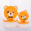 4pcs/set Children Plastic Bento Box Cartoon Print Japanese Outdoor Food Storage Container Kids Student Microwave Lunch Utensils