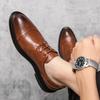 Formale Herrenschuhe im europäischen Stil, atmungsaktive, spitze Schuhe aus Leder, Oxford-Schuhe für Herren, Größe 37–45