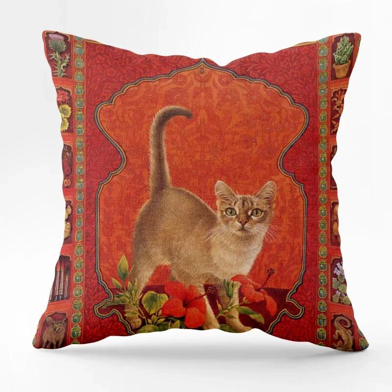 

Ретро Наволочка для подушки в форме кошки - Чехлы для диванных подушек - Декоративные 45x45cm