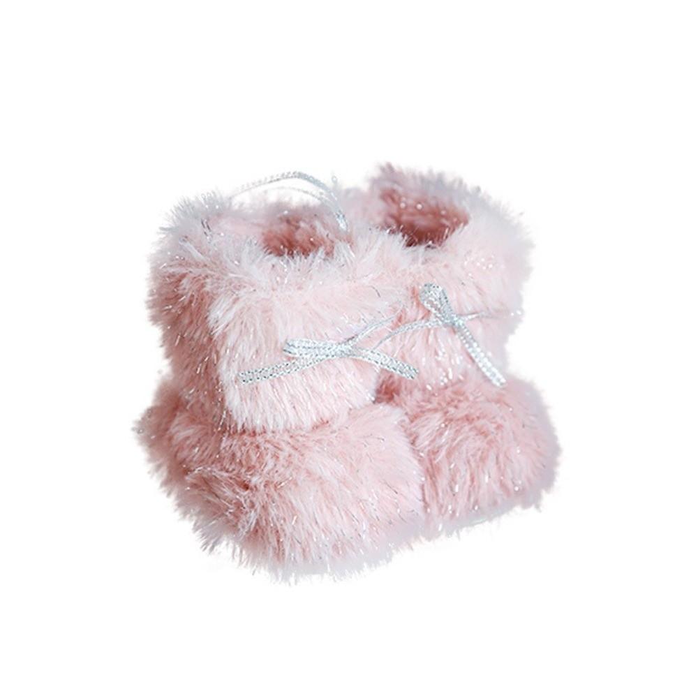 Plush Christmas Boot Ornament Colorful Fabric Plush Shoes Pendant Holiday Gift