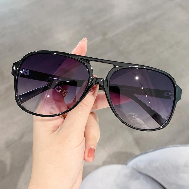 Classic Retro Vintage Aviation Pilot Sunglasses Women Men Big Large Oversized Frame Luxury Designer Shades 70s Sun Glasses