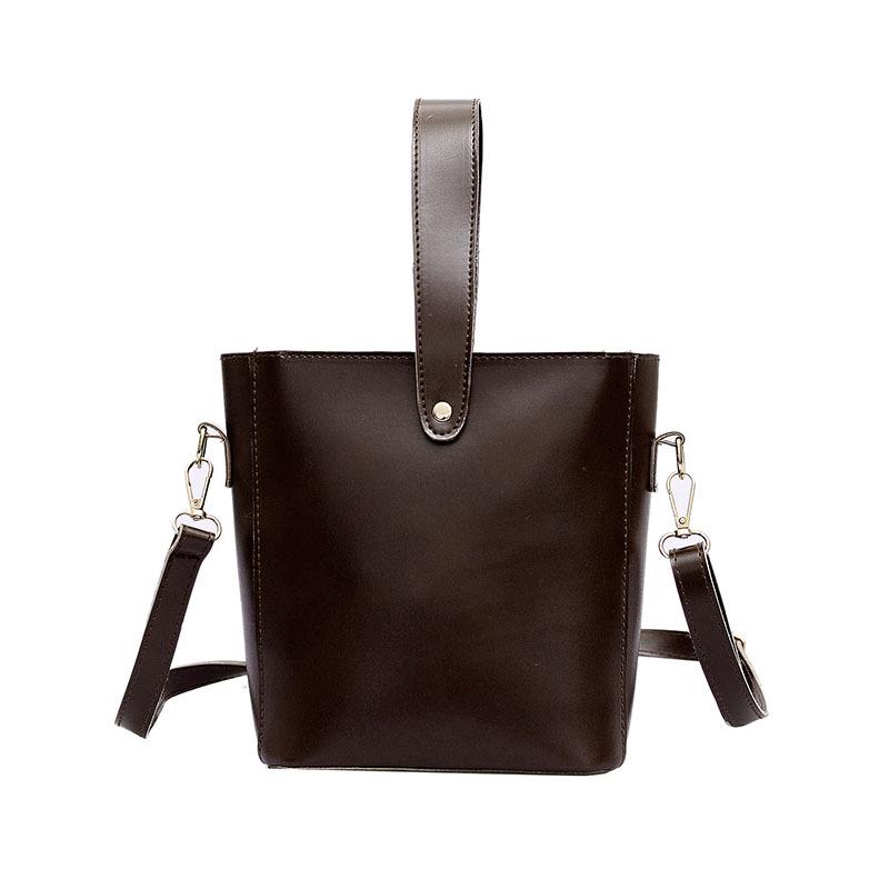 

SCIONE Bucket Bag Жіноча проста дика сумка на плече великої ємності Діагональна сумка Сумочка для відпочинку Tide 20cm*9cm*21cm темно-коричневого кольору