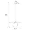 Hanging Lamp With Blue Shade Ø25Cm Robin 1Xg9 10W K-5446 Kaja