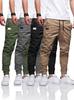 Men Cargo Pants With Drawstring For Casual Wear In Cotton Blend Fabric For Youth