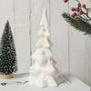 White Porcelain Ornament with LED Lights Creative Ceramic Tree Christmas Ornament Christmas Tree