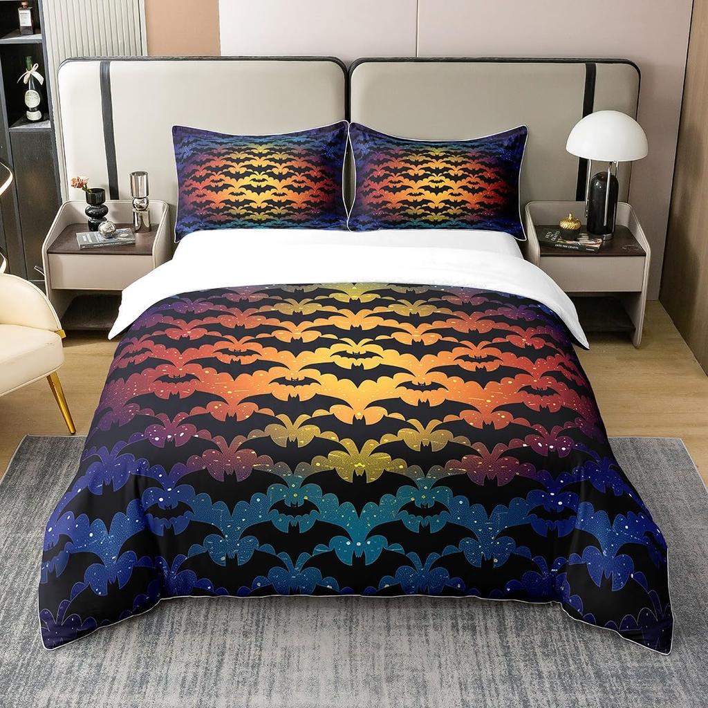 Happy Halloween Bedding Set 3D Printed Duvet Cover Set Soft Polyester Single Double Queen Size For Birthday Gift Halloween Decor