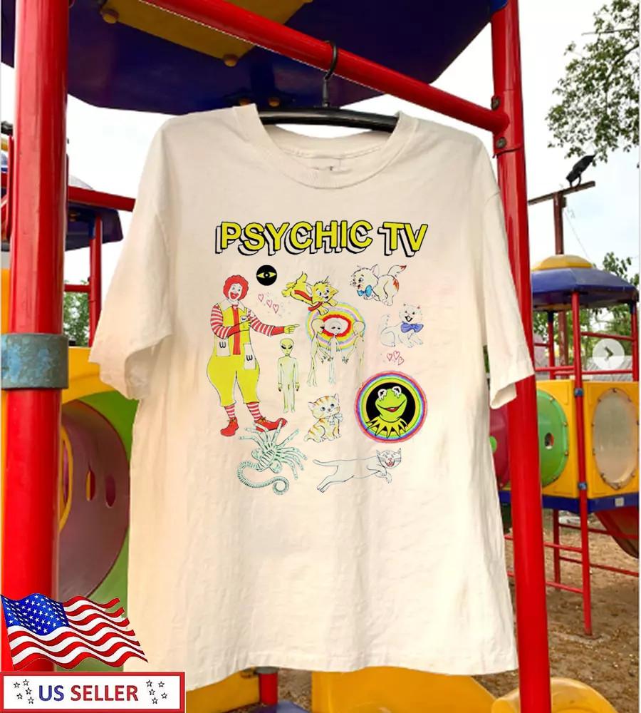 Психический ТВ клоун инопланетянин кот Кермит футболка Подарок Фанату Унисекс Футболка XXXXL 1990₽