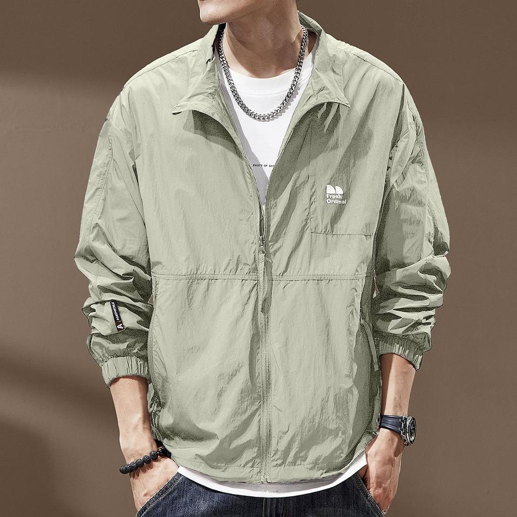 Herren Sommer Leichte UV-Schutz Kapuzen Outdoor Arbeitsjacke