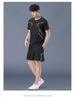 Men's Quick-Dry Ice Silk Sportswear Set - Short Sleeve T-Shirt & Shorts for Running, Summer Fitness, and Football Training.