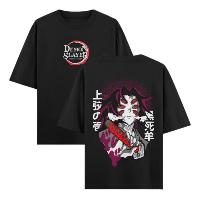 

Demon Slayer Kokushibo Upper Moon One TShirt Anime Doublesided Print Cotton Tee for Men Women Boys Girls Casual Streetwear Top S