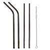 Colorful Stainless Steel Drinking Straws Straight and Bent Reusable Filter With Brush DIY Tea Coffee Tools Party Bar Accessories