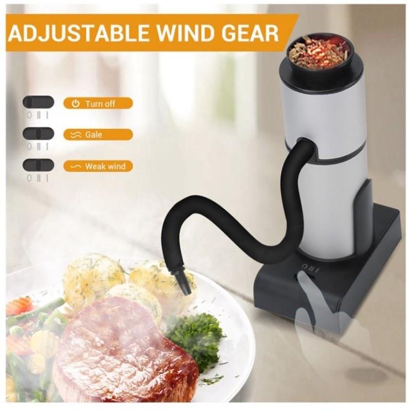 Adjustable Smoke Infuser Portable Handheld Smoking Gun Food Smoker Meat Cocktail Food Drinks Kitchen Tools Set