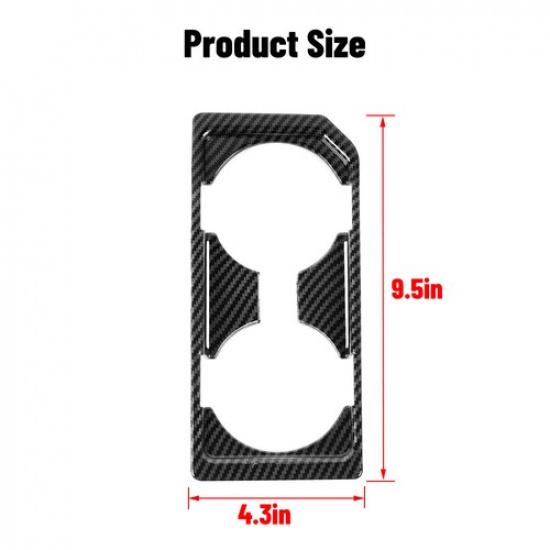 Carbon Fiber Front Water Cup Holder Panel Frame Trim Cover For Ford F150 2015 Up