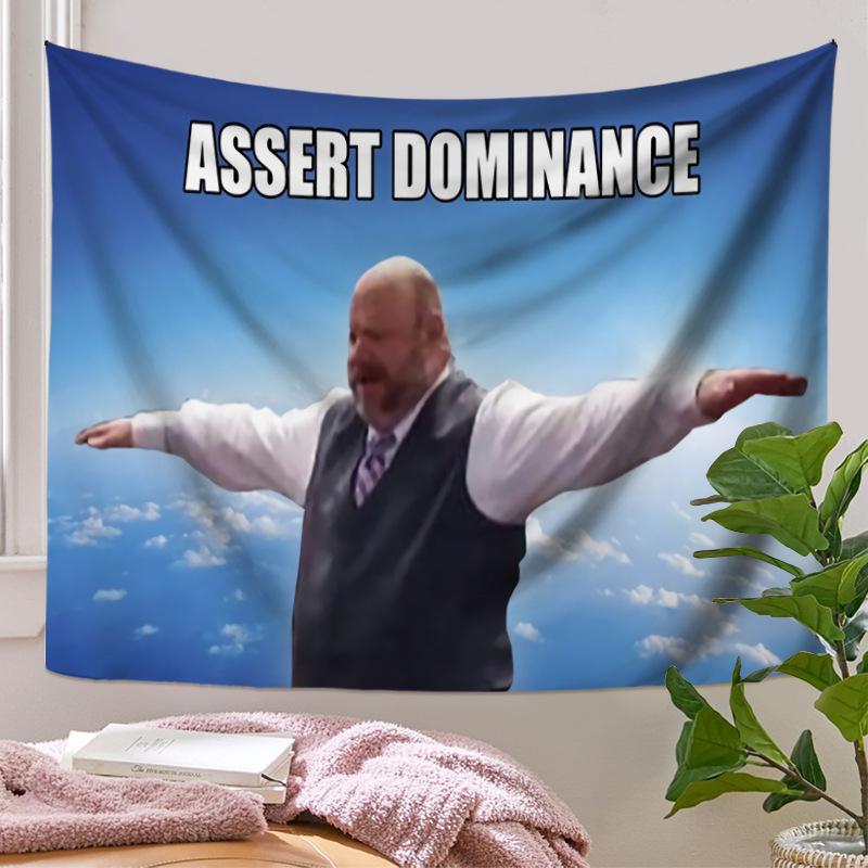 I Hate Kids Fat Man Rainbow Wall Tapestry Funny Meme Bertram Humor College Home Decor Playful Soft Durable Cozy Aesthetic