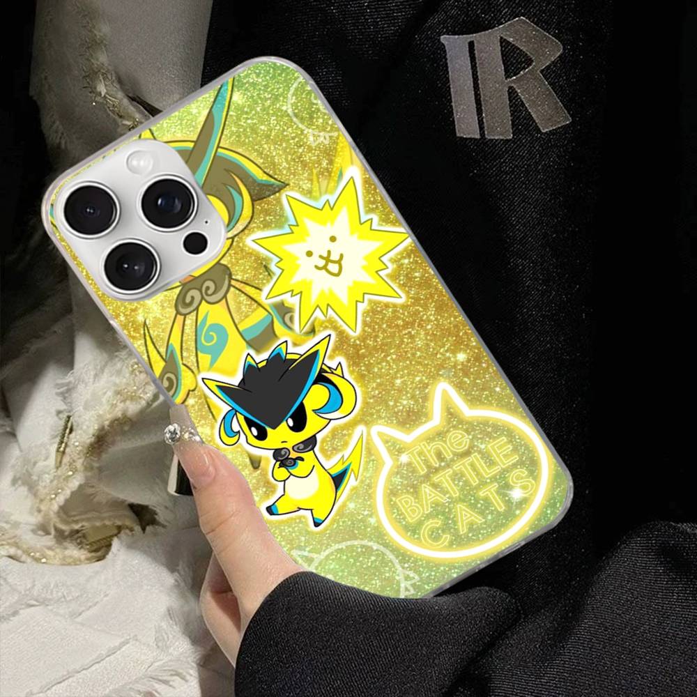 B-Battle Cats Anime Game For IPhone 17 16 15 14 Plus 13 12 11 Pro Max Phone Cover Back Satin Colorful Surface