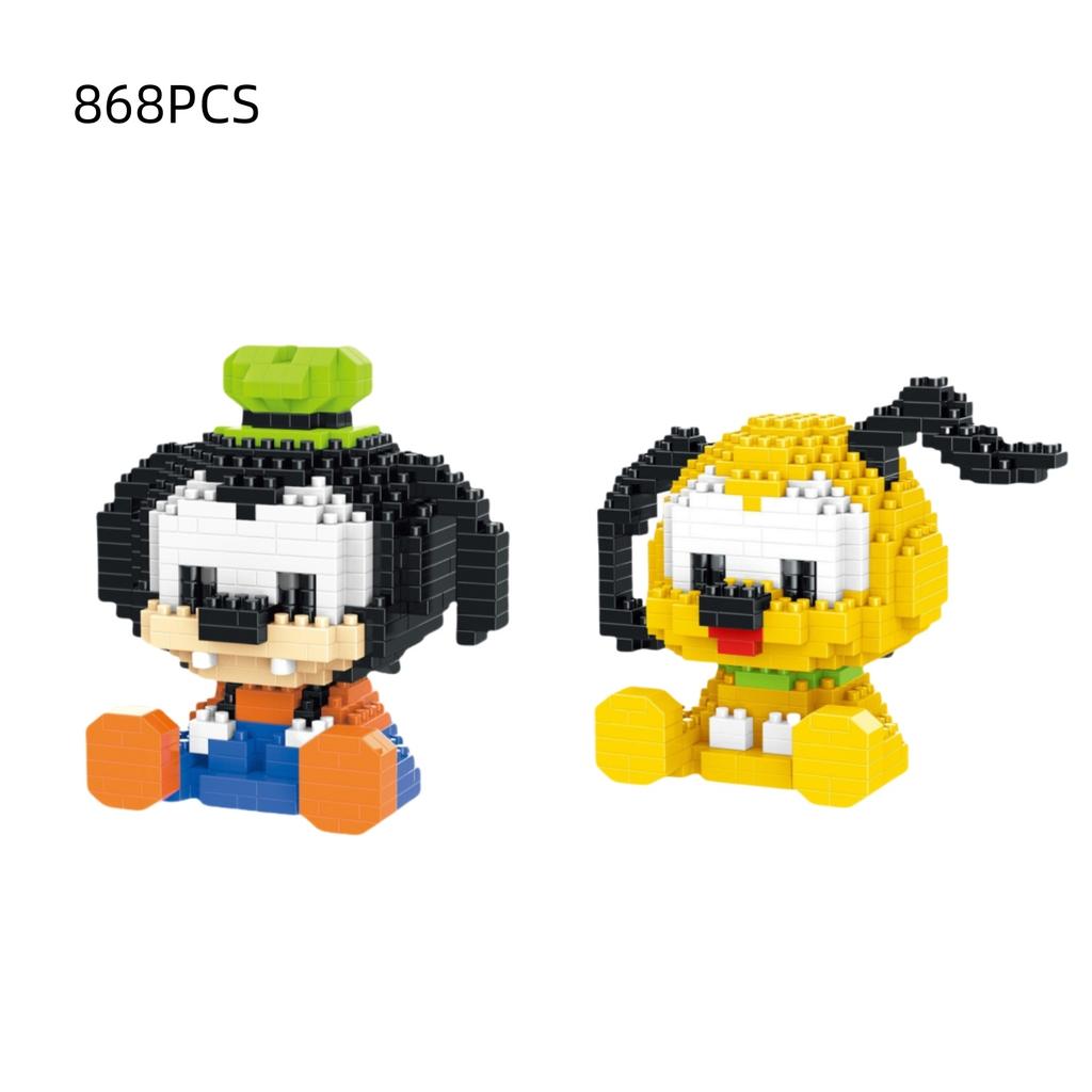 Cute Particle Building Blocks Toys Mickey Minnie Mickey Mouse Building Blocks Assembly Toys Birthday Gifts Halloween Christmas