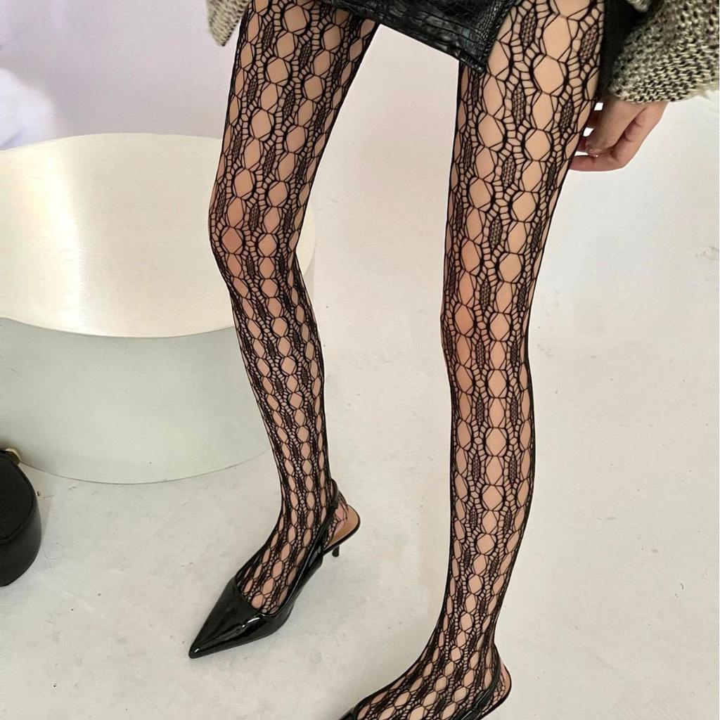 Spicy Y2K Cutout Lace Fishnet Stockings - Spring/Summer
