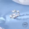 Xiaomi 925 Sterling Silver Rings For Women Geometric Fine Jewelry Finger Adjustable Plant Leaf Star Zircon Ring For Party Birthday Gift
