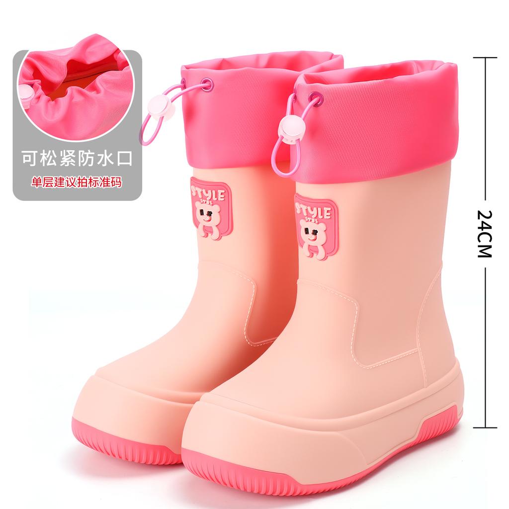 Rain Shoes Women's Lightweight Short Tube Water Shoes Bundle Women's Rain Boots Waterproof Ultra-light Fashion Soft Sole Outer Wear Women