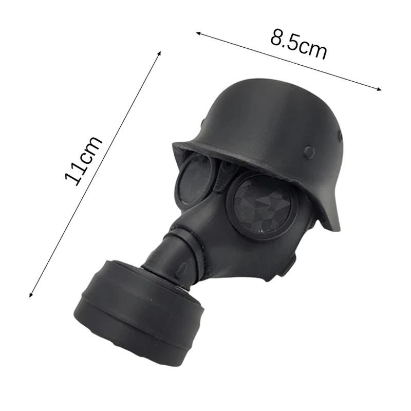 Anhängerkupplungsabdeckung mit Stahlhelm und Gasmaske 3D-gedruckte Anhängerkupplungskugelabdeckung verhindert Rosten des Aufnahmerohrs