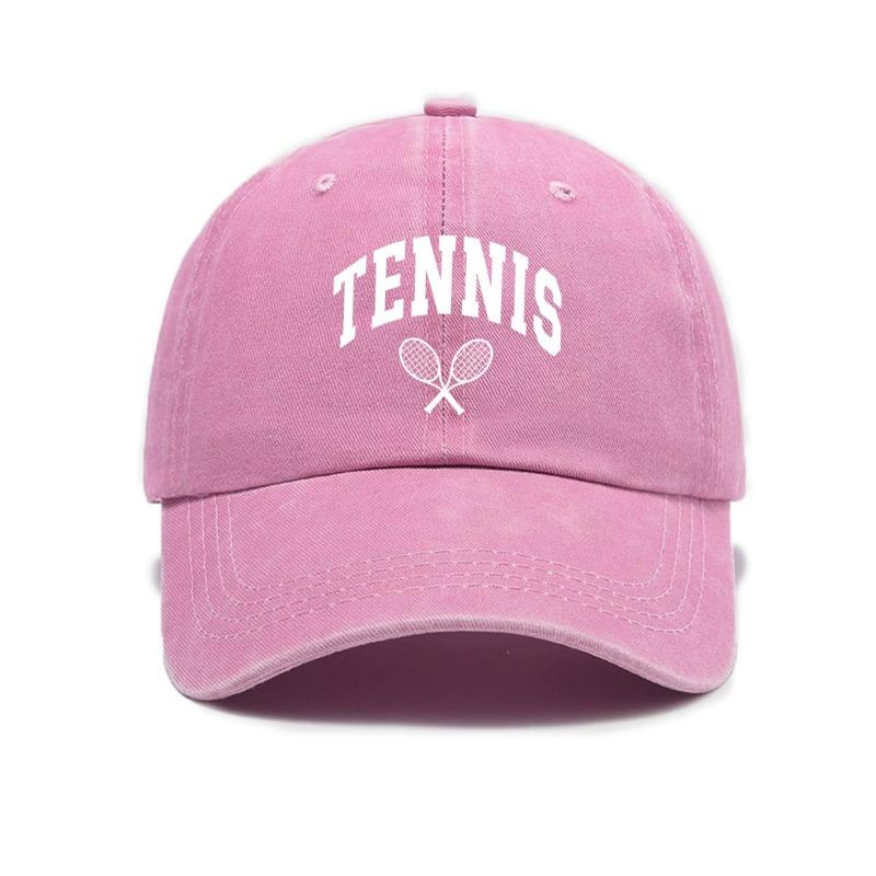 1pc Retro Tennis Racket Printted Baseball Caps for Women,Casual Outdoor Adjustable Driver Caps Suitable for Spring and Summer
