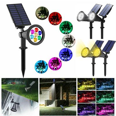 7 LED-Solarstrahler – Wasserdichte Außenlandschaftslampen mit einstellbarer Helligkeit für die Dekoration von Garten, Rasen und Hof
