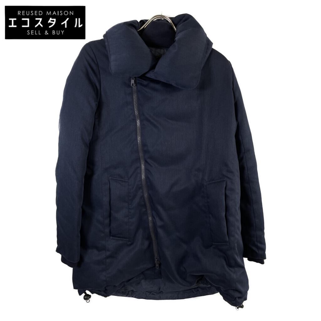 Y's YM-C46-906 Navy High Neck Down Jacket coat 1 NavyUsed