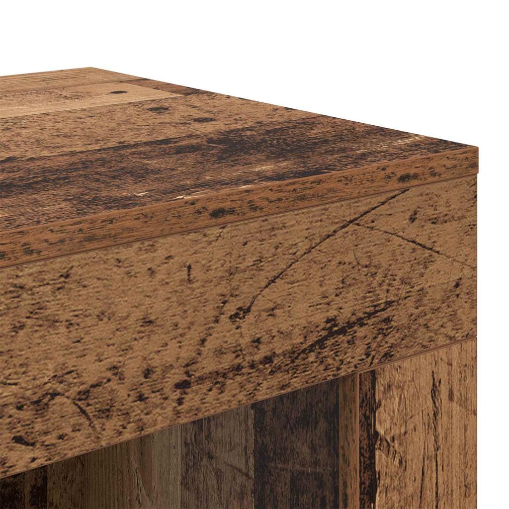 Side Table Reclaimed Wood Look 60 X 40 X 65 Cm Engineered Wood