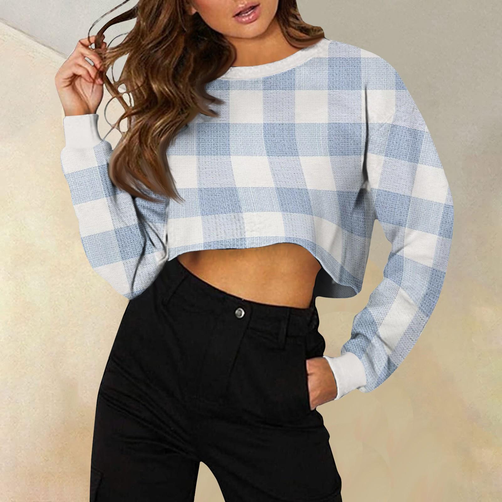 

Женская модная повседневная свободная короткая толстовка с круглым вырезом и длинным рукавом с принтом на Хэллоуин XL белый