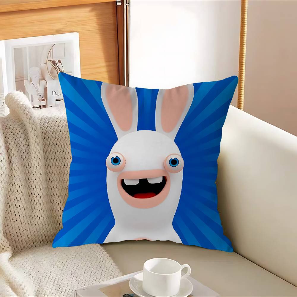 CUTE Cartoon I-InvasionS Rabbids Pillow Case Removable Washable Cushion Cover – All-Season Soft Linen
