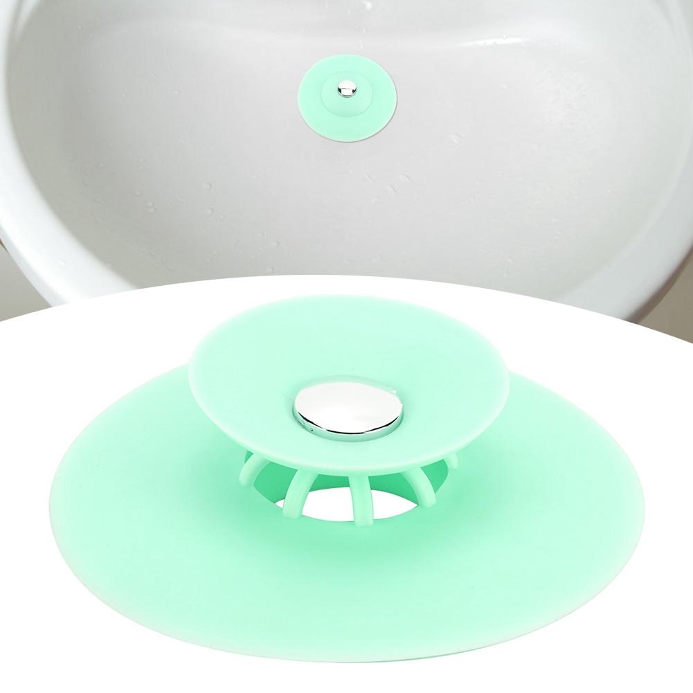 Siphons de sol en silicone Crépines d'évier Type à pression Bouchon de vidange pour baignoire Salle de bain Cuisine