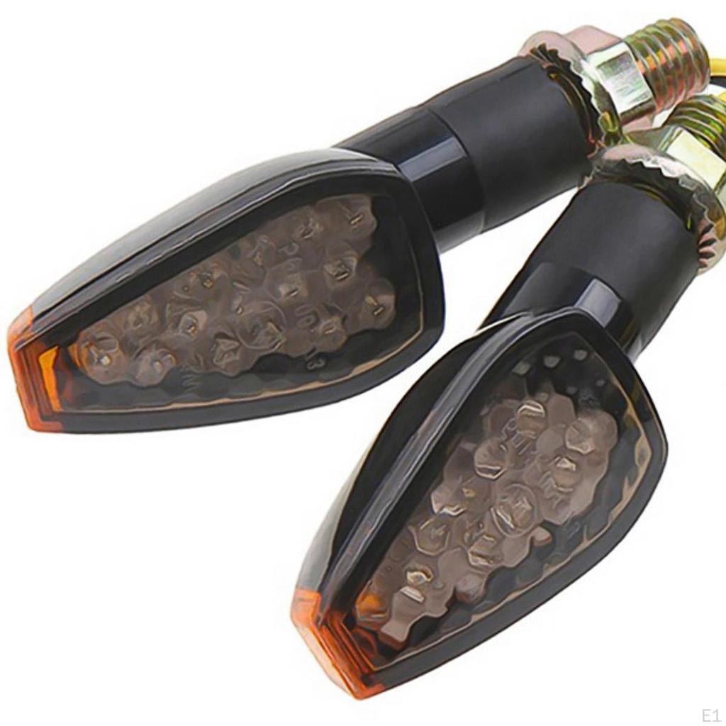 4 Pieces Motorcycle Turn Front & Rear Blinkers Easy Installation 14LED 12V for Motorbike