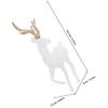 6Pcs Christmas Reindeer Table Decorations Plastic Elk Deer Statues Xmas Standing Ornaments Holiday Desktop Party Scene Decor