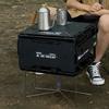 Camping Box Folding Stand Stainless Steel Outdoor Organizer Box Holder Ice Box Foldable Support Shelf for Outdoor Picnic Fishing