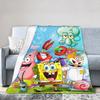 Blanket Cartoon Anime SpongeBob SquarePants Flannel Funny Warm Throw Blankets for Bedspread Spring/Autumn