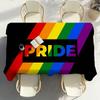 Rainbow Stripes Table Cloth Party Decor Dining Room Home Kitchen Patios Waterproof Stain-Proof Table Cloth