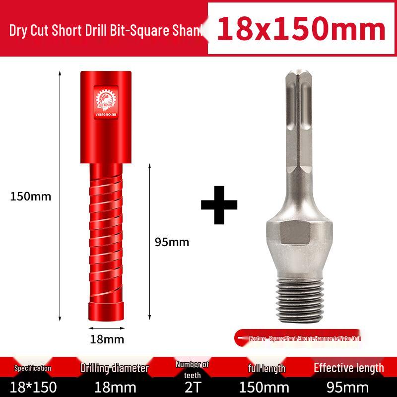 Compact Electric Hammer Water Drill Bit Set for Sharp Hole Opening in Range Hood, Wire Box, and Wall.