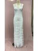 2025 Sexy V-Neck White Spaghetti Strap Evening Gown