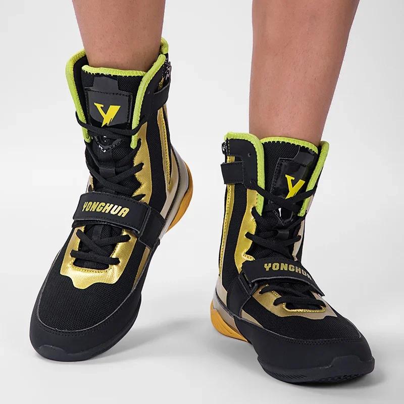 Men Boxing Shoes High-top Comfortable Fighting Sneakers Training Classic Women Casual Original High Ankle Combat Boxing Boots