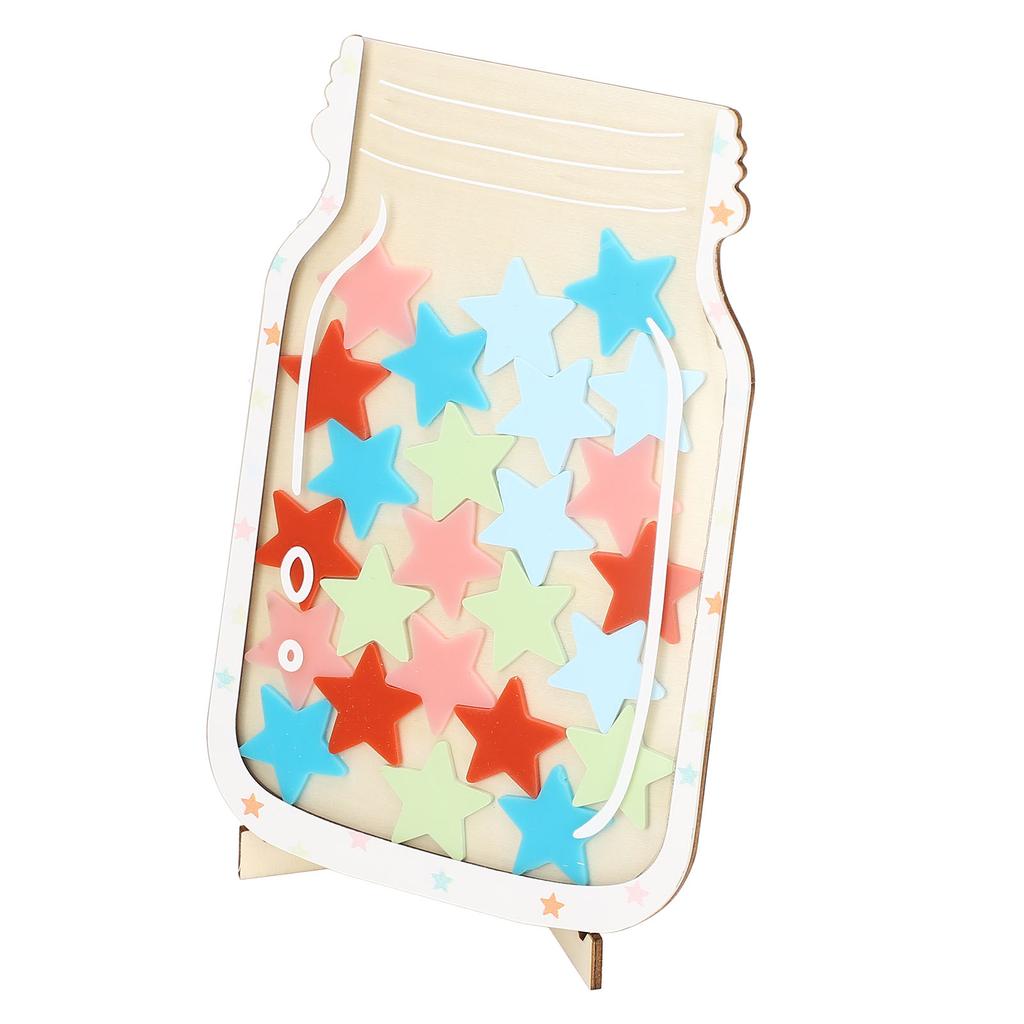 Reward Jar for Kids Solid Wood Magnetic Positive Behavior Incentive Toddlers Potty Training Reward Jar for School