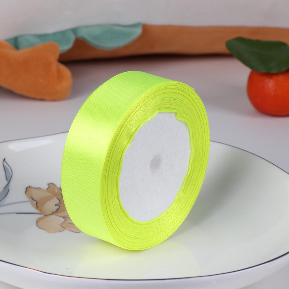 2.5cm Polyester Satin Ribbon for Cake Decoration, DIY Handmade Gift Box, and Gift Packaging.