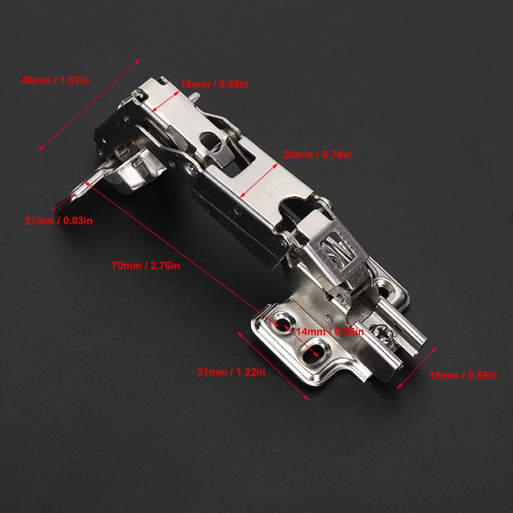 3Pcs Stainless Steel Door Hinge for Cabinet Cupboard Closet Furniture Hardware Fittings