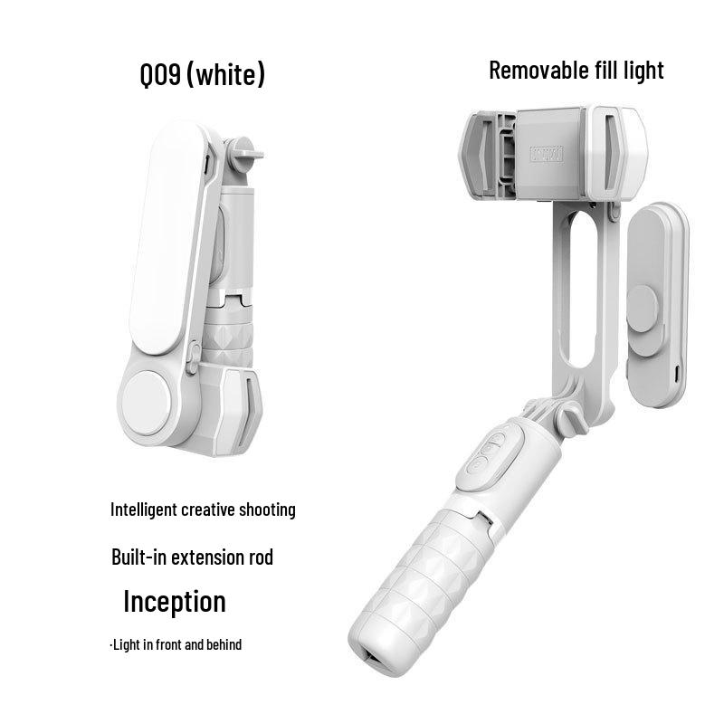 Handheld Bluetooth Selfie Stick with Beauty Fill Light & Anti-Shake VLOG Gimbal