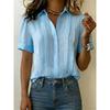 Blusas y Camisas Casuales de Moda para Mujer JPNTKY con Cuello Polo y Manga Corta