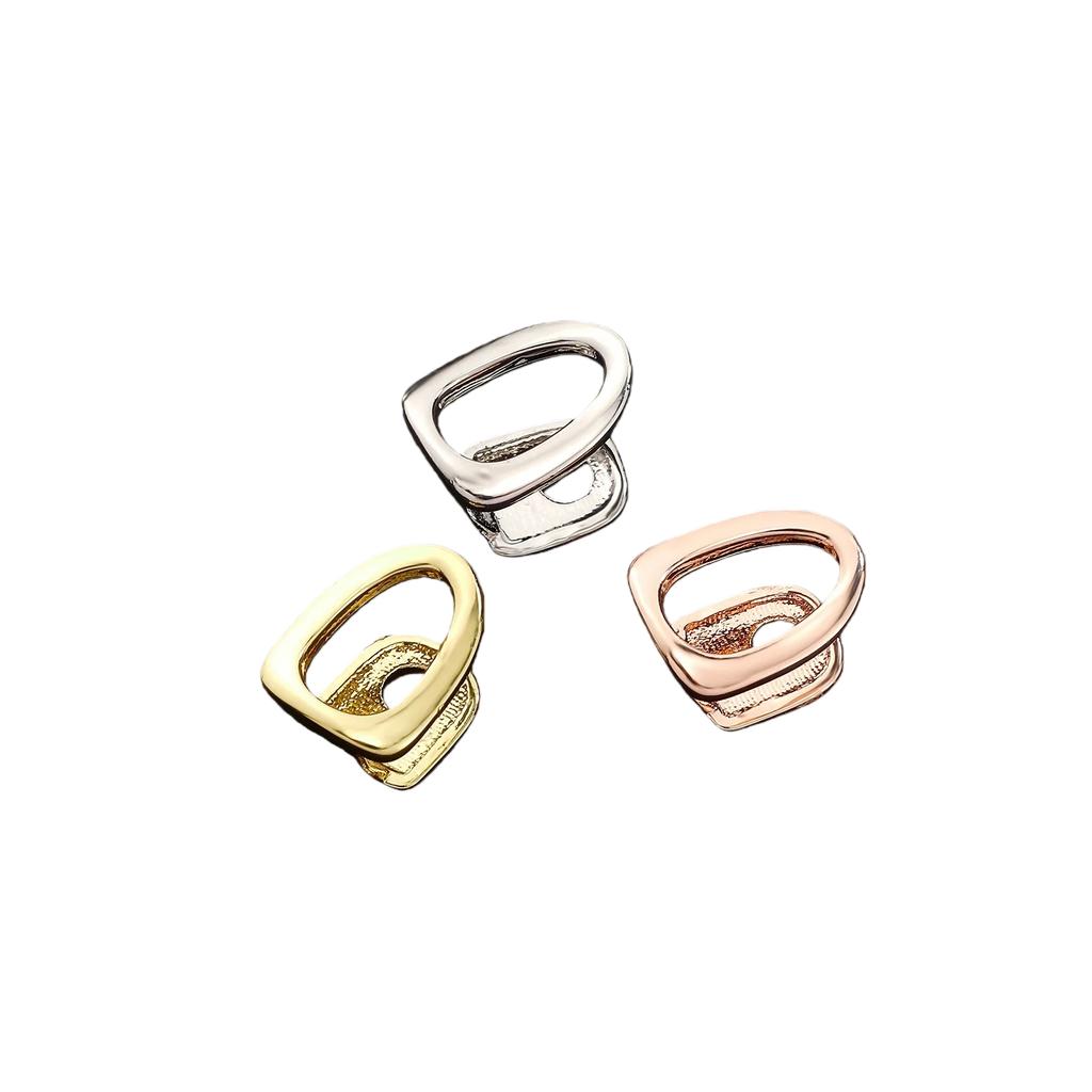 Gold Color Metal Hip Hop Rapper Single Shackle Teeth Grillz Cap Top Bottom Dental Braces Hollow out Personality Tooth Jewelry